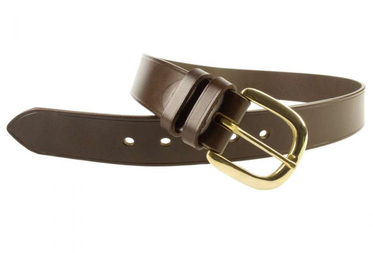 Hand Finished Leather Belt - Made In UK - Brown - Belt Designs
