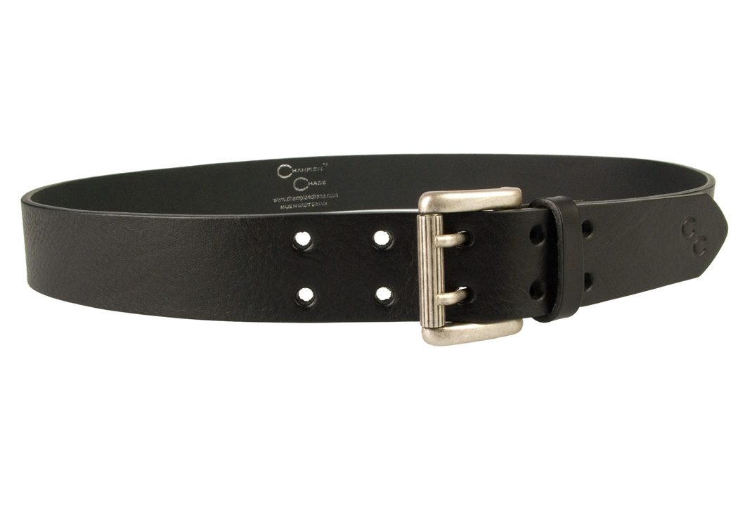 Ladies Black Leather Jeans Belt - High Quality Italian Vegetable Tanned Leather - Made In UK