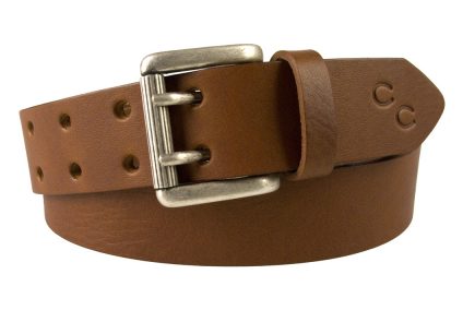 Ladies Tan Leather Belt. High quality leather belt made in the UK by Champion Chase.