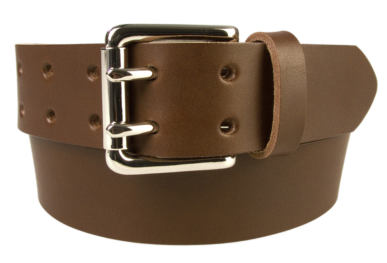 Leather Jeans Belt - Double Prong 