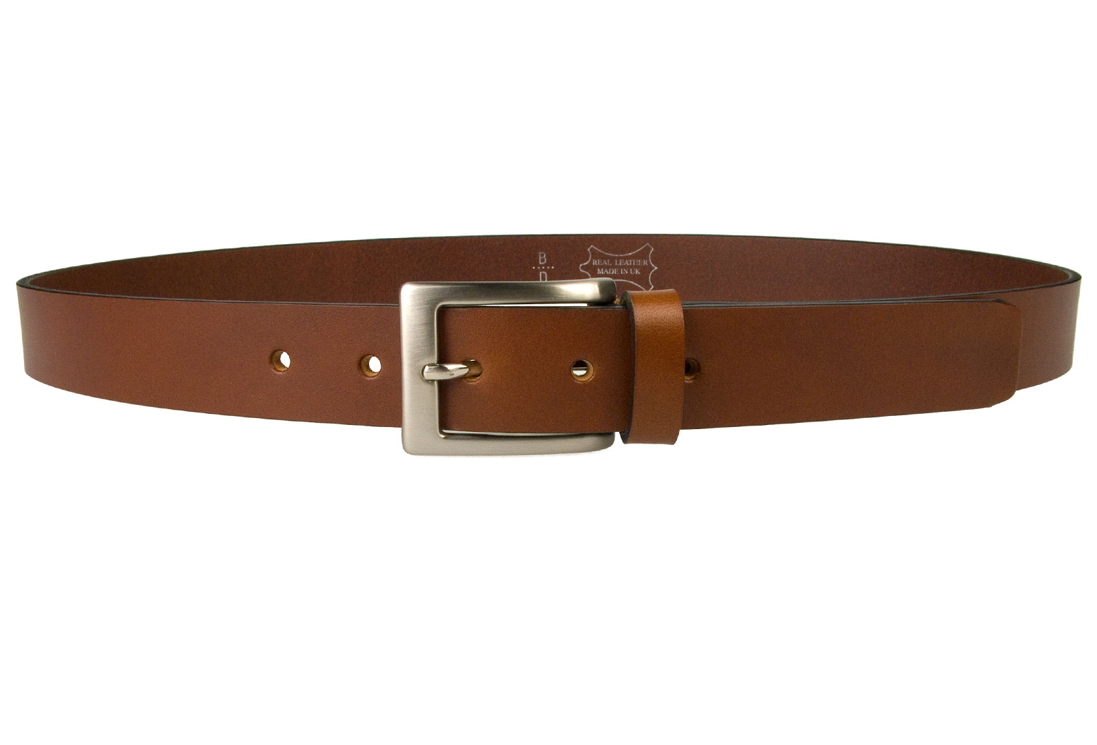 Tan Leather Belt UK Made 3cm Wide - Belt Designs