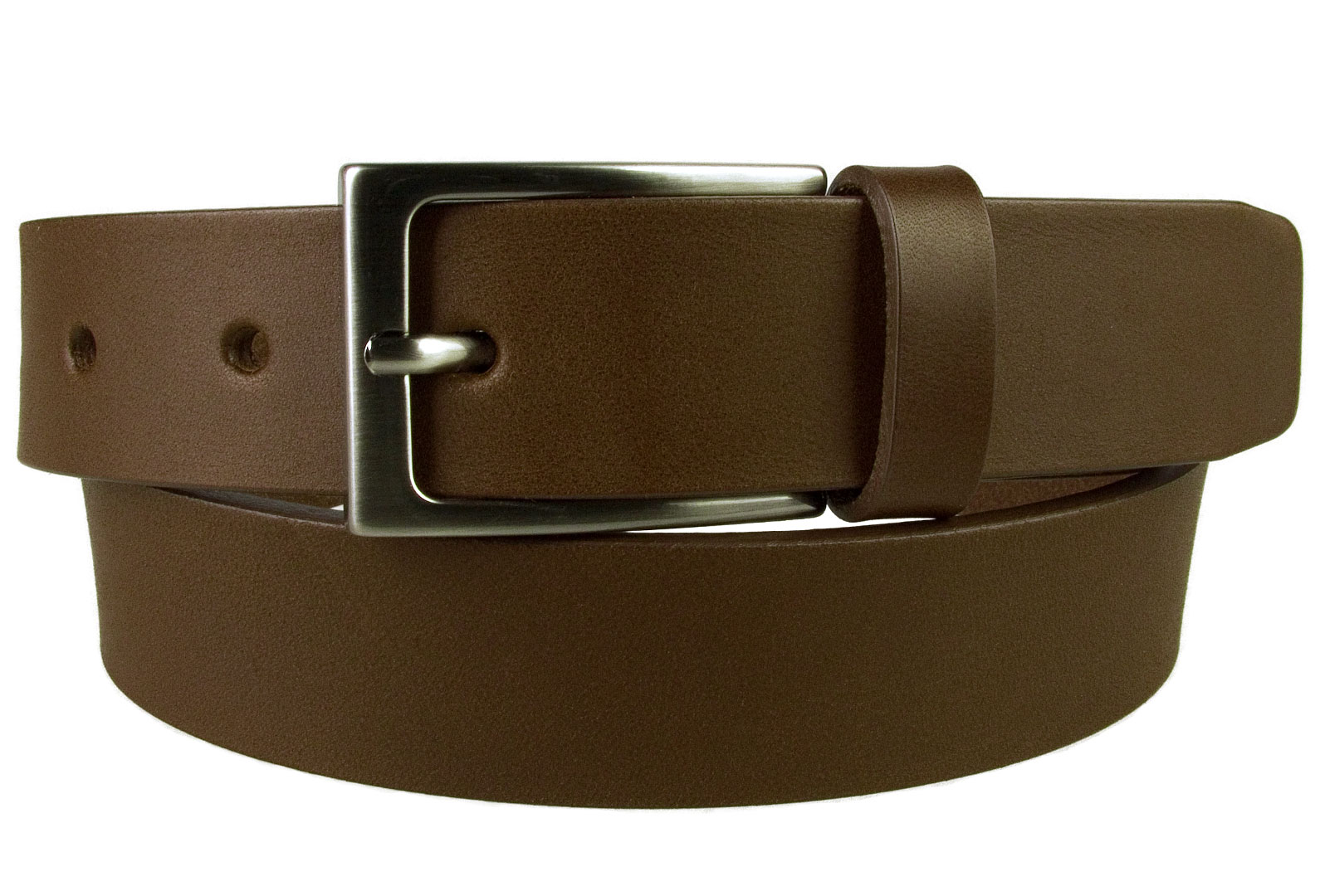 Dark Brown Leather Belt With Dark Grey Gun Metal Buckle - Belt Designs
