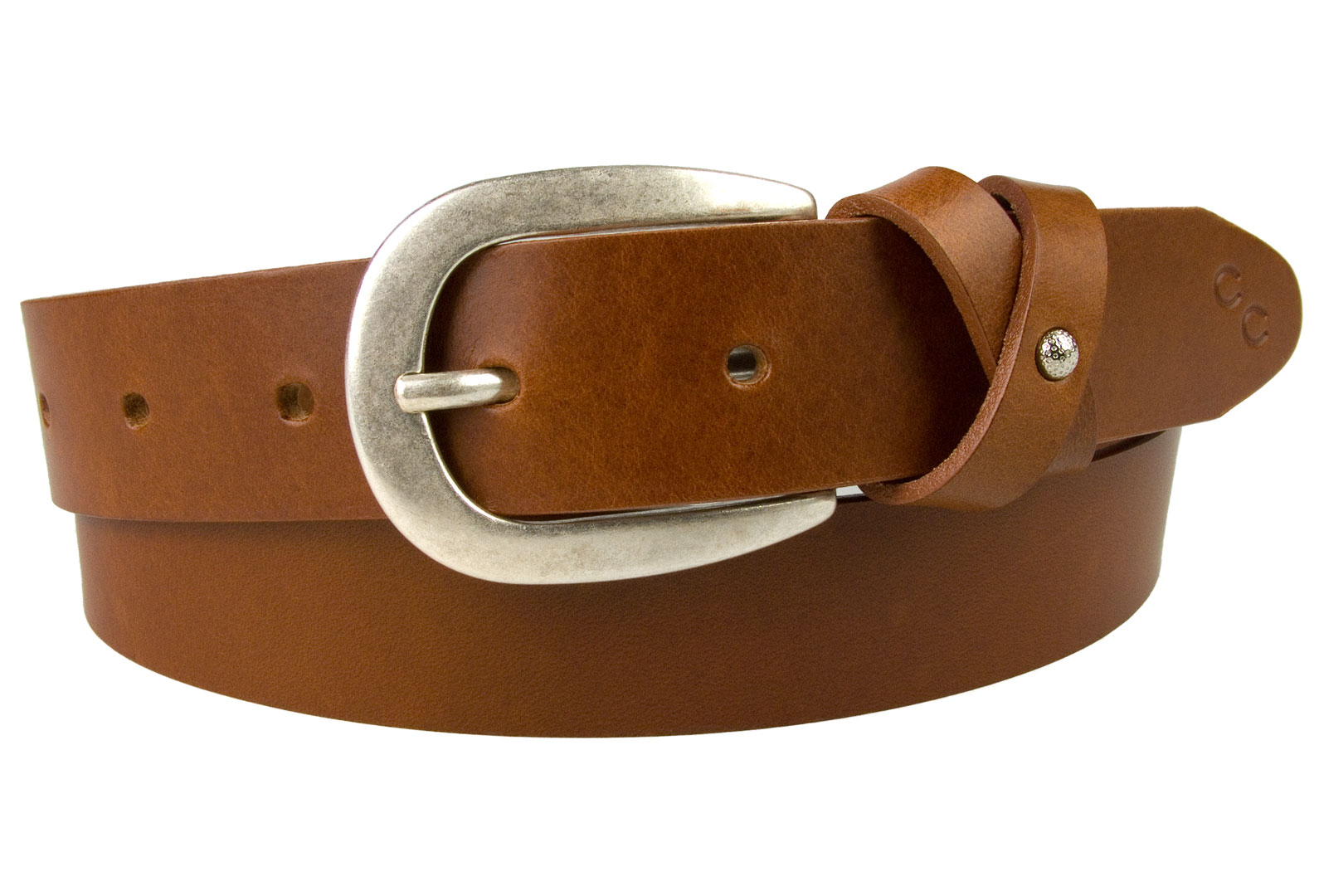 Tan Leather Belt With Crisscross Keeper - Champion Chase