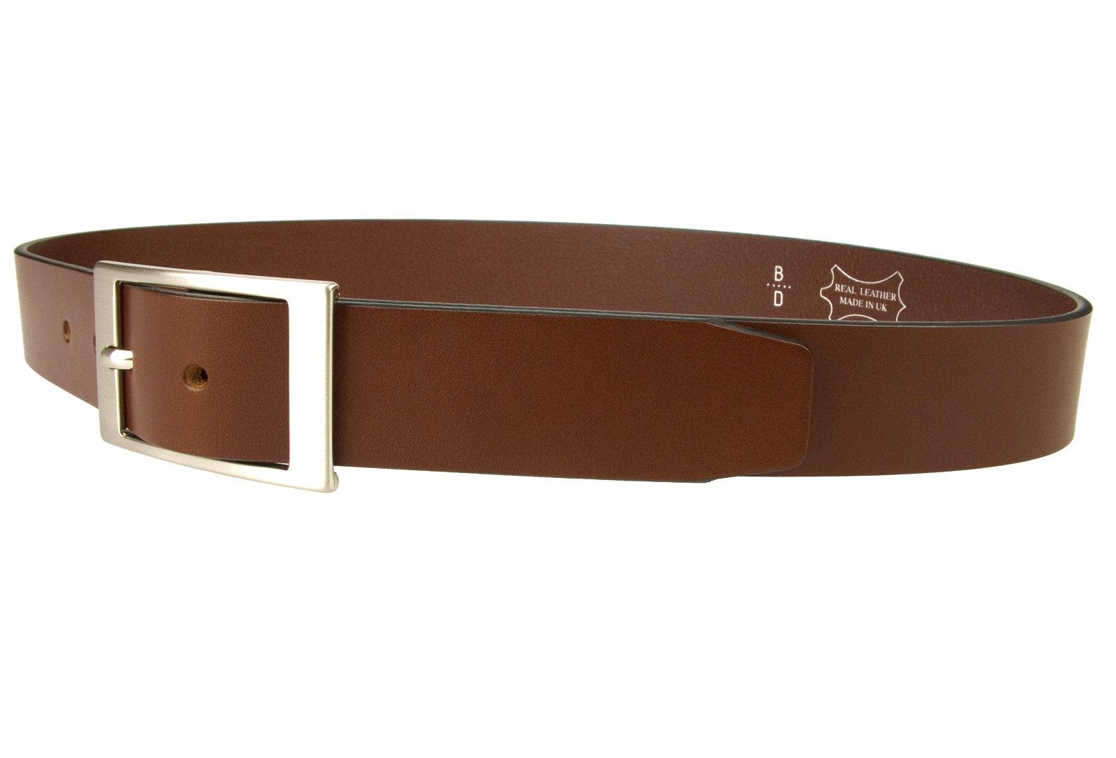 Western Brown Leather Belt- 3.5 cm Wide - British Made