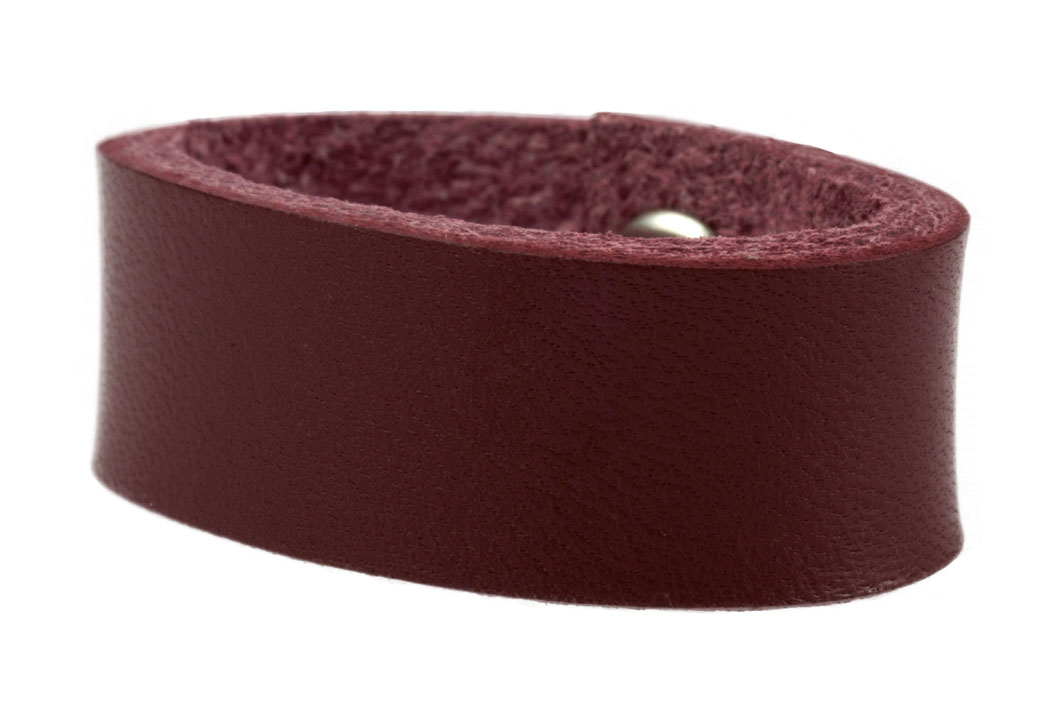 Burgundy Leather Belt Loops. High Quality Full Grain Leather. Made In UK