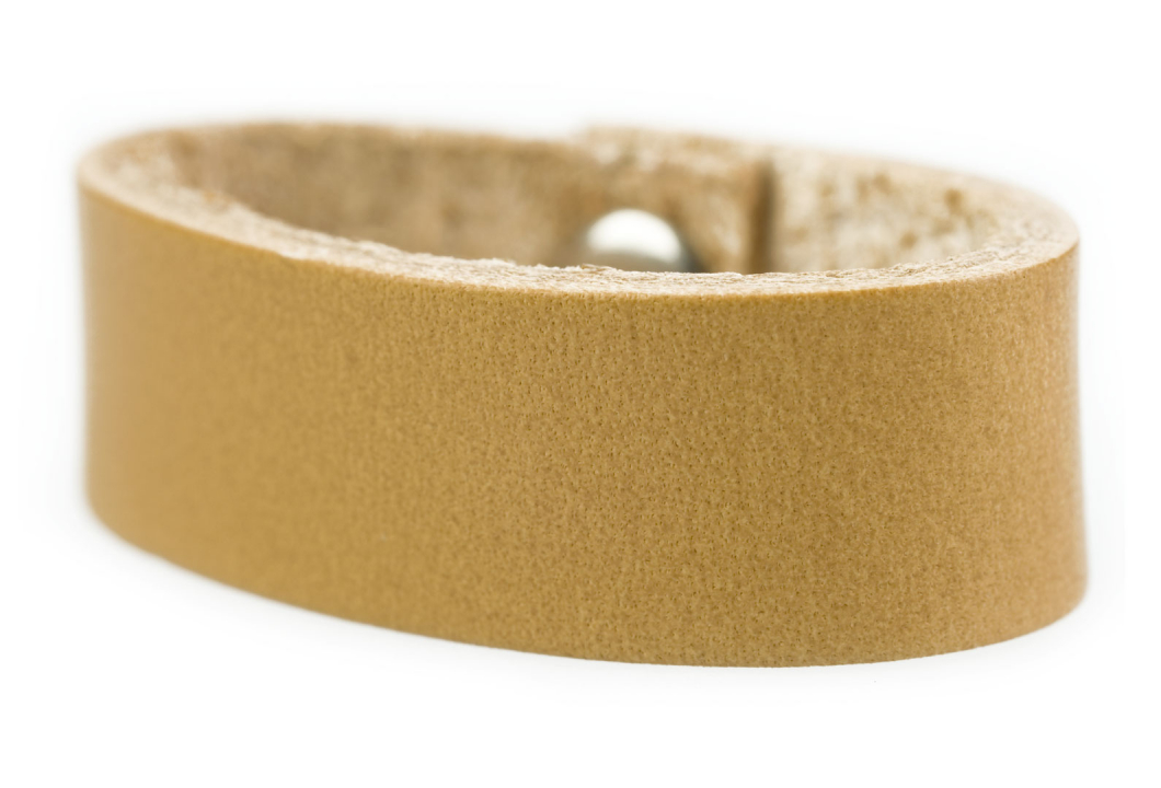 Light Tan Leather Belt Loop. Made with full grain vegetable tanned leather. Ideal replacement belt loop. Available in many colours. Made In UK.